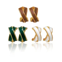 cross stud earrings jewelry for women 2021 vintage piercing woman earring accessories bijouterie female gift korean fashion