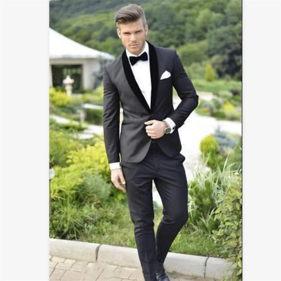 

New Men’s Suit Smolking Noivo Terno Slim Fit Easculino Evening Suits For Men party blazer groom tuxedos costume homme(jacket+pan