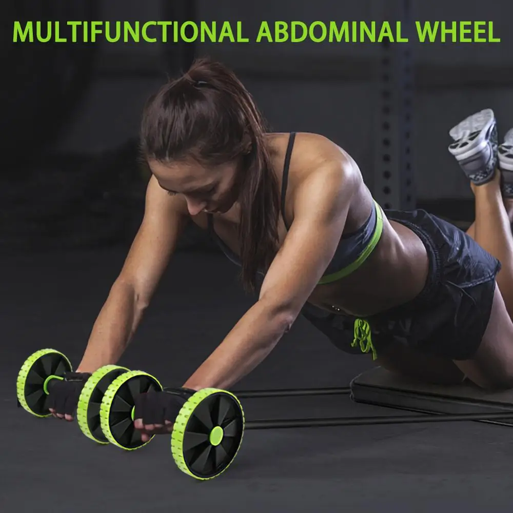 

Fitness Equipment Ab Roller Wheel Abdominal Muscle Trainer Wheel Arm Waist Leg Exercise Multi-functional Fitness Gym Exerciser