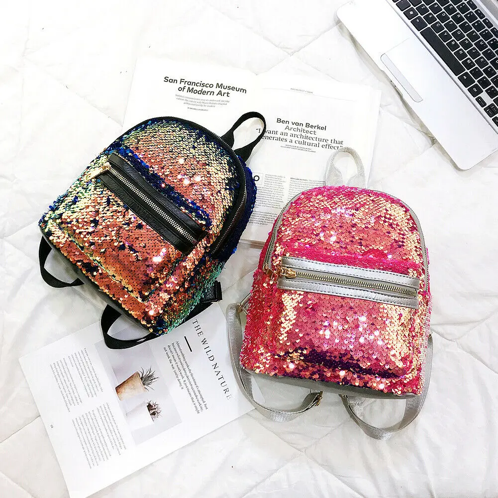 Женский рюкзак из ПУ кожи с блестками | Багаж и сумки