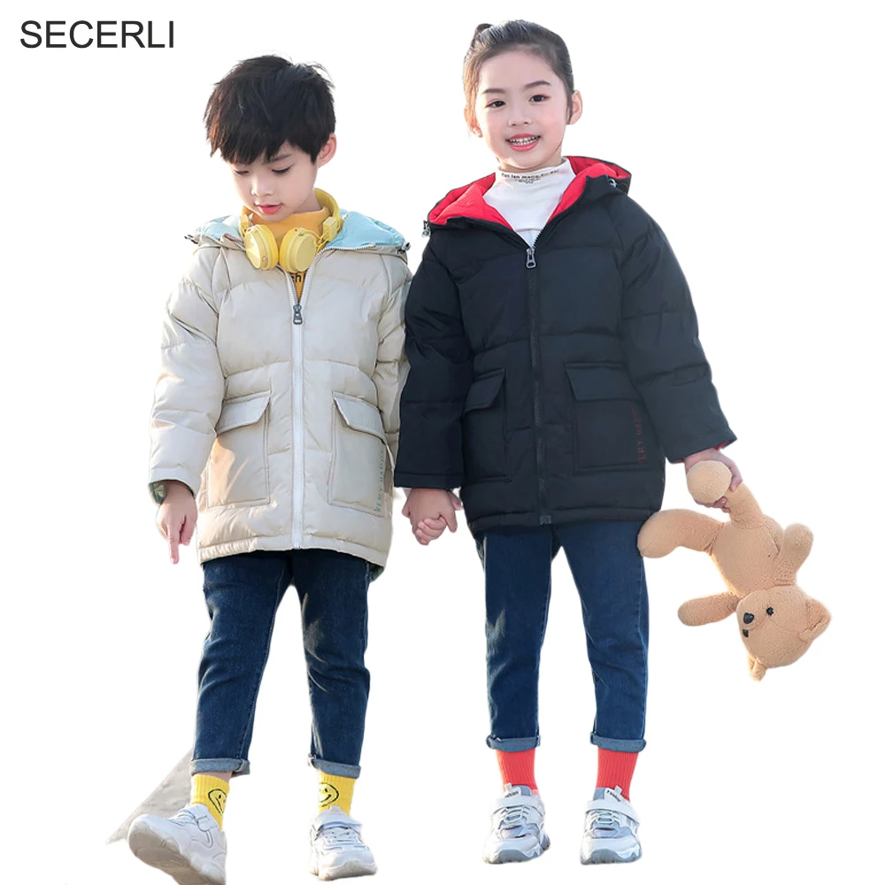 

Kids Winter Clothes White Duck Down Girls Boys Warm Jacket Hooded Causal Children Winter Coat Outwear For 2 to 8 Years