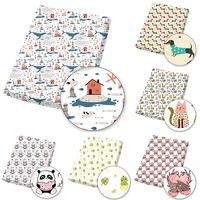 polyester cotton fabric cat dog cartoon animal handmade sewing patchwork quilting baby dress home sheet printed kids fabric