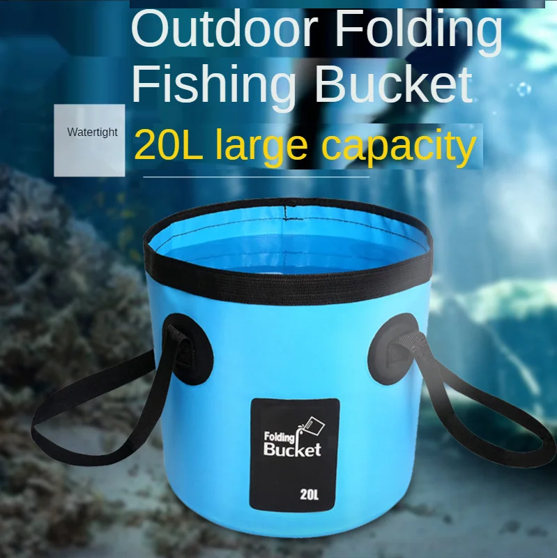 

The new fishing bucket, folding bucket, outdoor convenient fishing box and car washing bucket are integrated