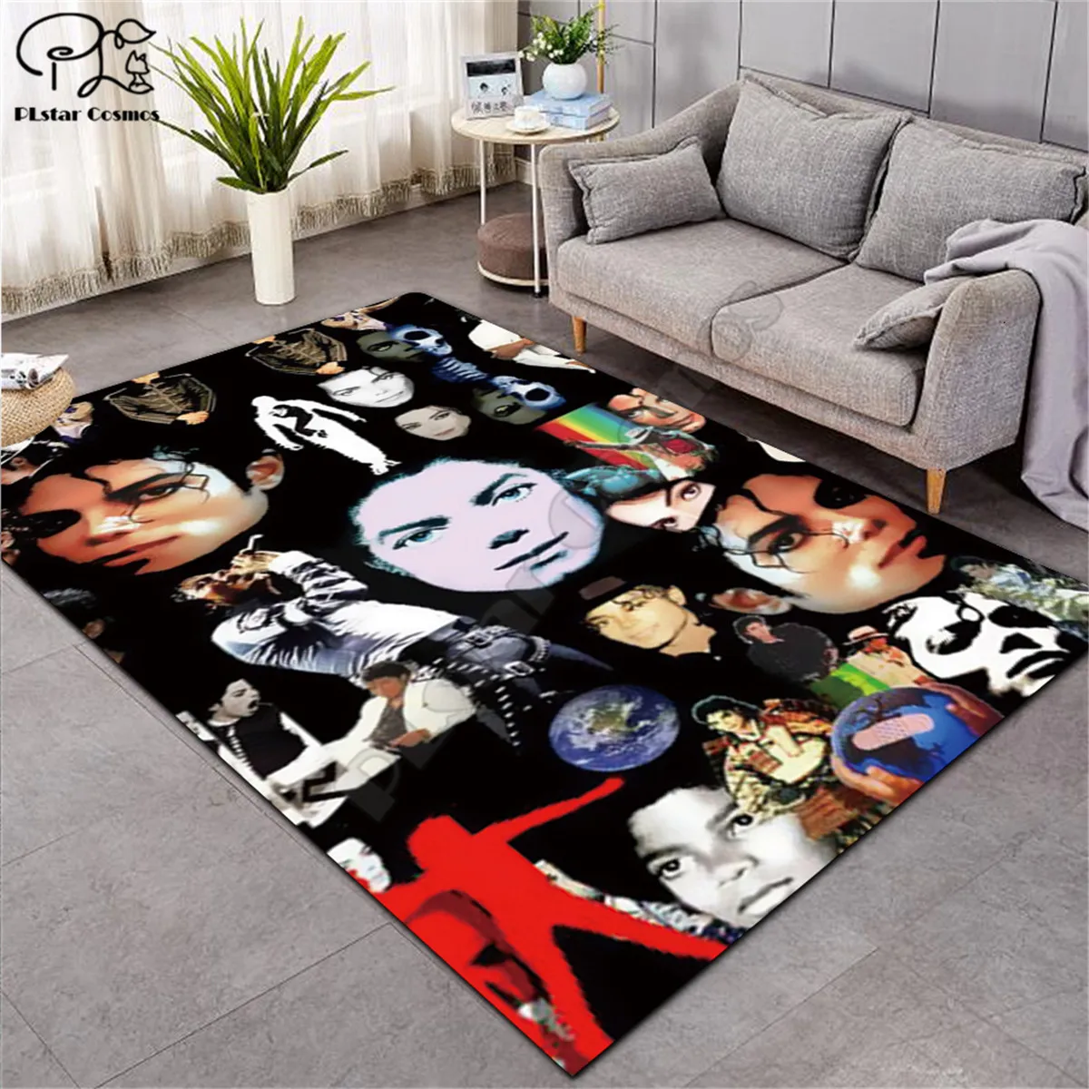 

avatar Character pattern Square Anti-Skid Area Floor Mat 3D Rug Non-slip Mat Dining Room Living Room Soft Bedroom Carpet style