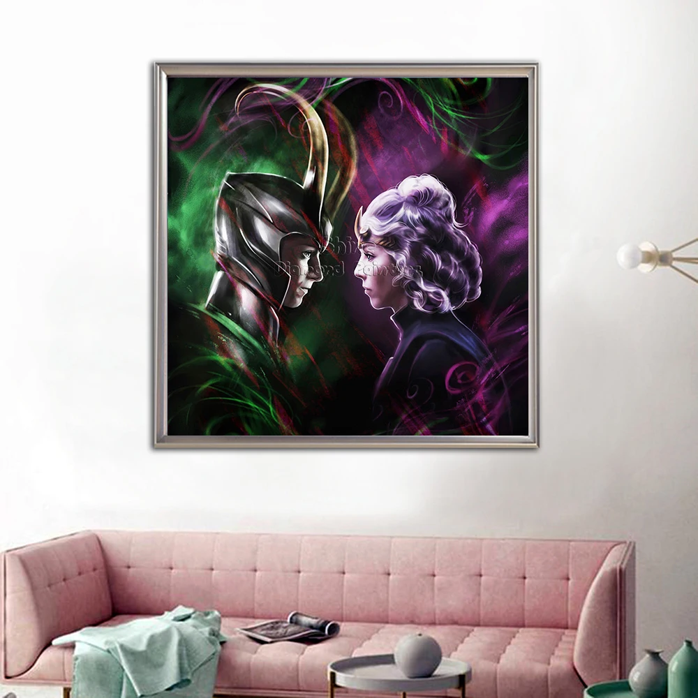 Алмазная живопись Марвел Тор Мстители полный квадрат круглый мультфильм 5D