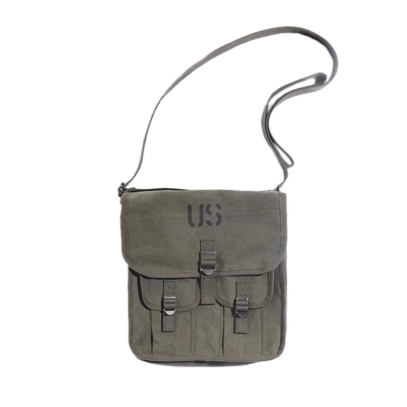 Мужская Вощеная холщовая сумка-мессенджер рюкзак винтажный военный тактический
