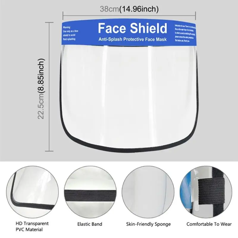 1 шт. защита для лица Очищающая маска от брызг дождя многоцелевая защитная