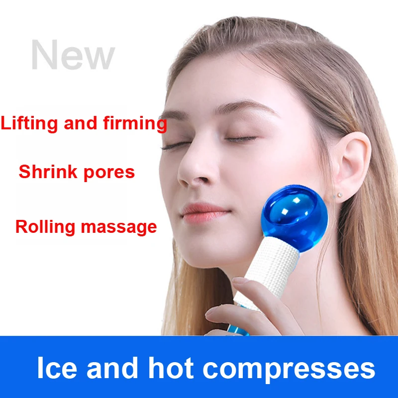 Women 2pcs Facial Massage Globe Cooling Ball Beauty Face Neck Tool Ice Hockey Energy Crystal | Красота и здоровье