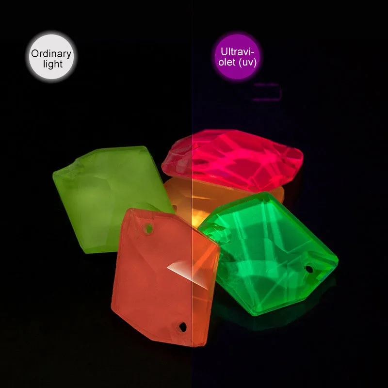 

Feilang новые K9 неоновые Стразы неправильной формы 13*17 мм 5 цветов блестящие стеклянные светящиеся для украшения одежды