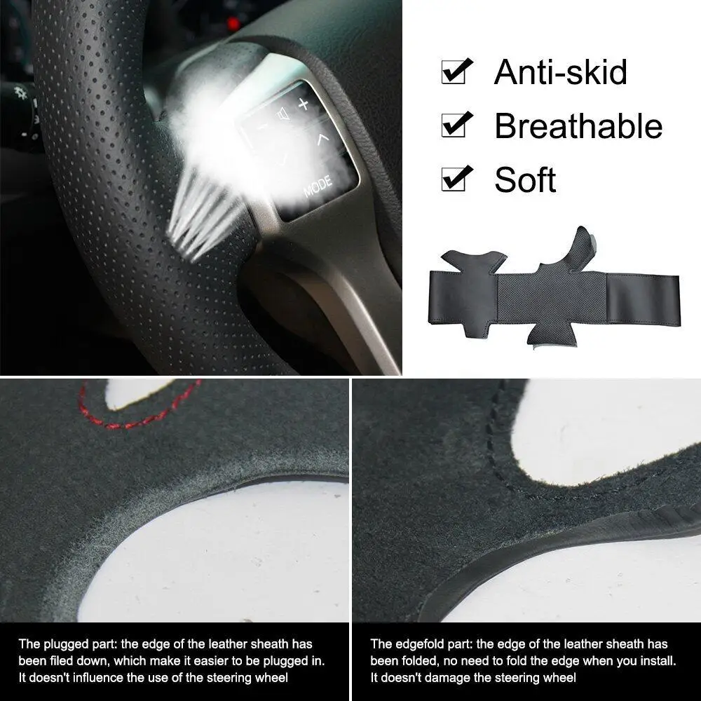 braid on the steering wheel cover for hyundai sonata 1999 2000 2001 2002 2003 2004 2005 steering wheel case for interior free global shipping