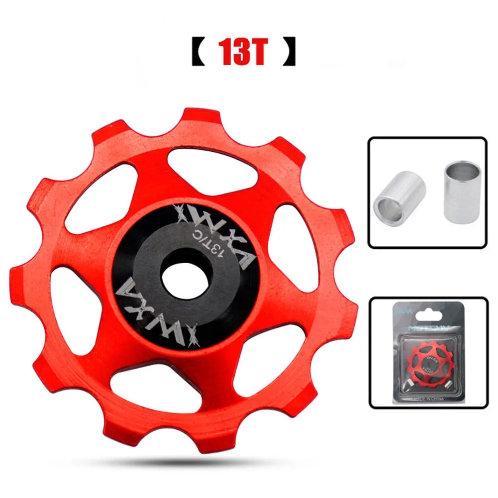 

MTB Road Bike Bicycle Rear Derailleur 11T/13T Jockey Wheel Pulley Aluminum Alloy Road Bike Guide Roller Idler With Adapters