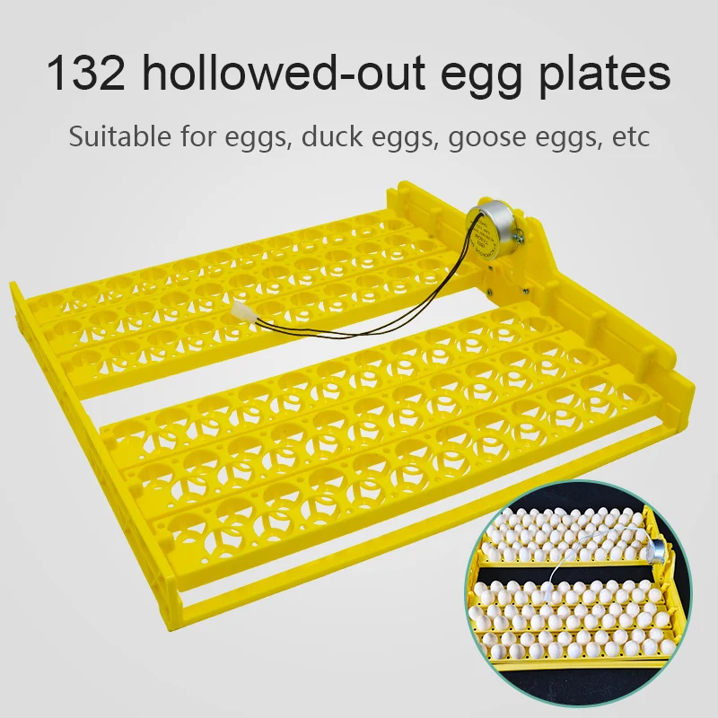 

High Quality Material Quail Egg Incubator Tray Plastic 132 Bird Egg Tray 110V/220V/12V with Automatic Rotating Motor Farm Animal