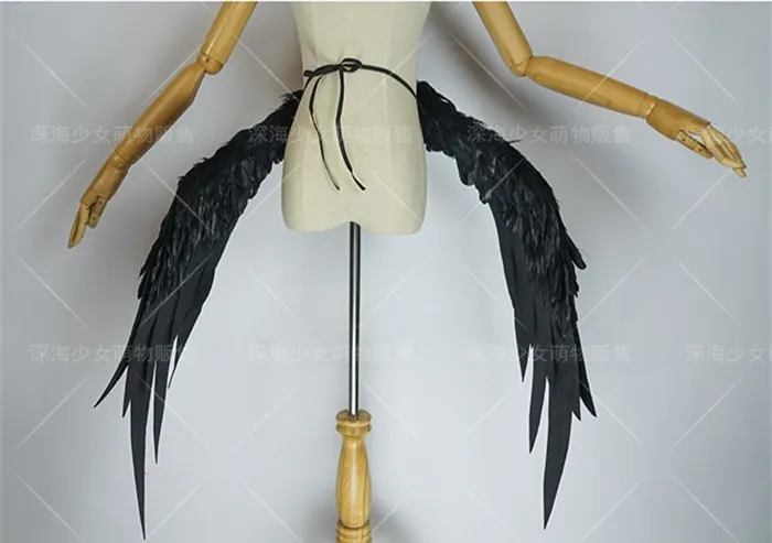 Искусственные крылья для косплея черные большие аксессуары костюма Хэллоуина