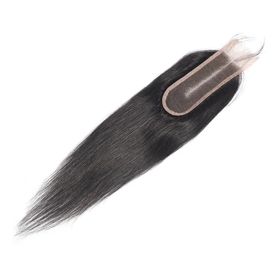 MQYQ застежка из человеческих волос Бразильская прямая кружевная 2x6 100%