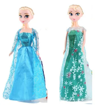 2pcs Elsa 4 шт. Fever 2 высокое качество Анна Эльза куклы Icy принцесса Boneca Снежная королева 32 см кукла для девочки подарок - Цвет: 2pcs Elsa