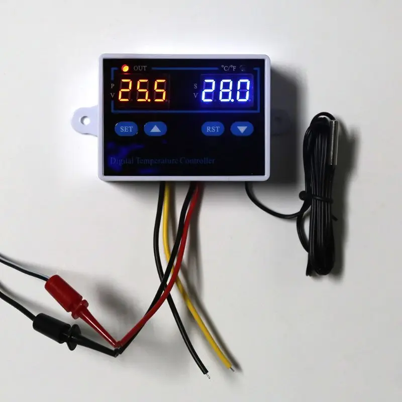 

Digital Fahrenheit and Centigrade Thermostat 10A Output Temperature Controller 4XFD