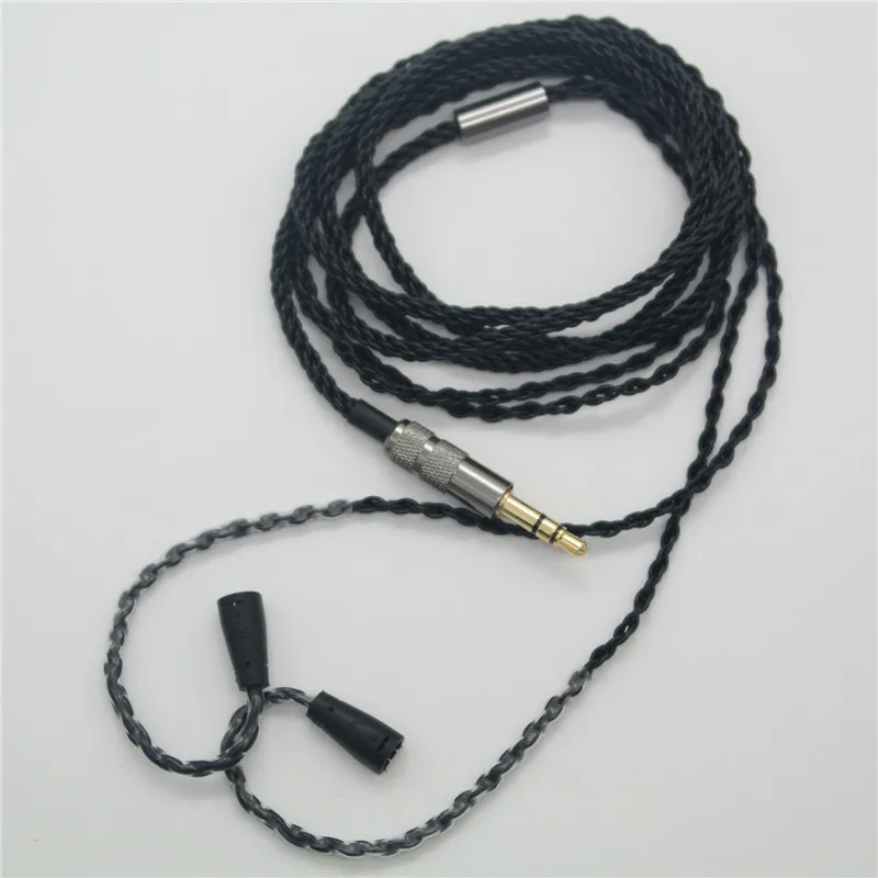 Для Shure SE535 SE215 ie8 ie80 обновление MMCX кабели металлические черные Twist наушники кабель HiFi наушники провода для iphone samsung