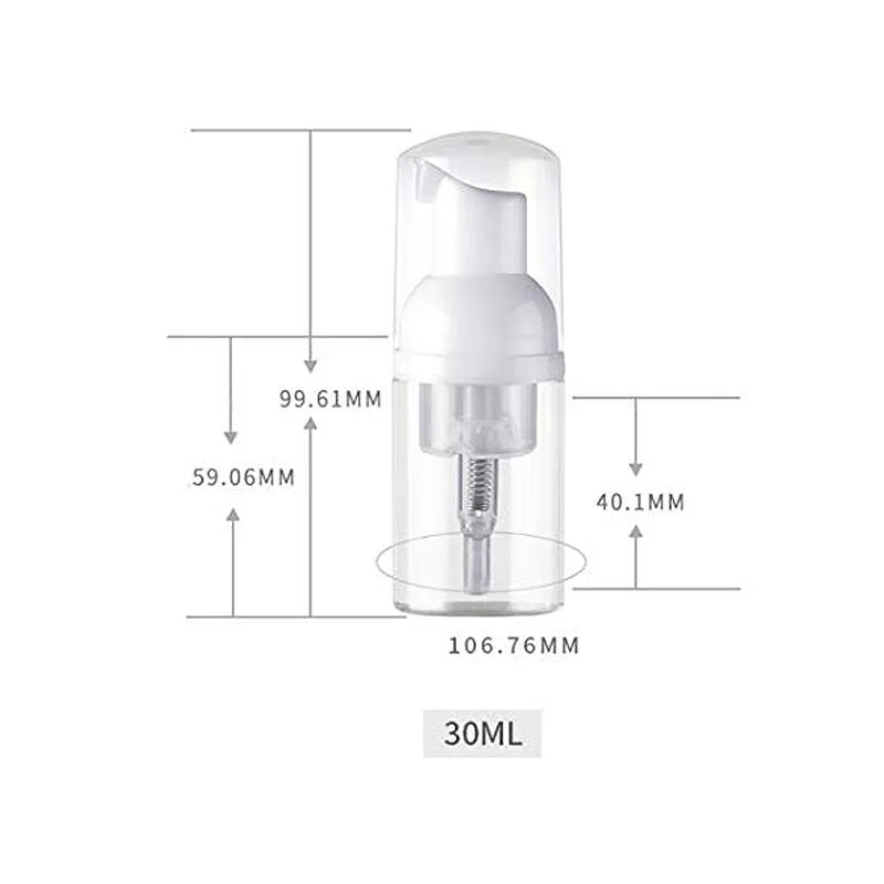 100 шт. x 30 мл Прозрачный без бисфенола а маленький дозатор жидкого мыла для рук