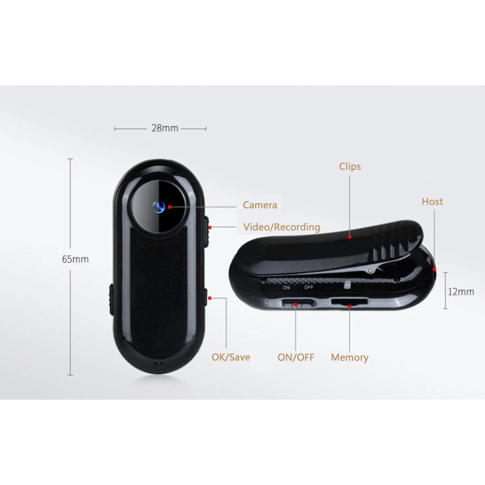 HD 1080P mini camera portable clip D2 video recorder home security surveillance monitor maximum 128GB | Электроника