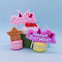 cookies birthday cake letter candles childrens cake decoration pink coffee lovely birthday party baking arrangement candles
