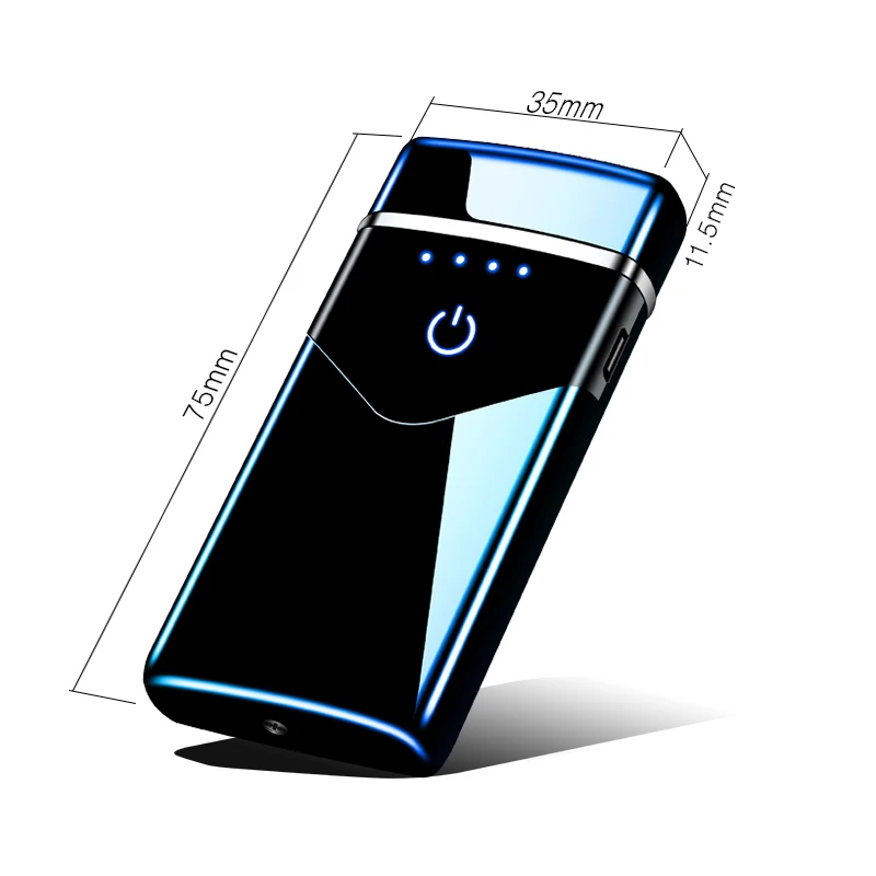 Electric Metal Dual Arc Lighter Plasma Rechargeable Lighters Smoking For Cigarettes With LED Power Display Men Gadgets Gifts | Дом и сад