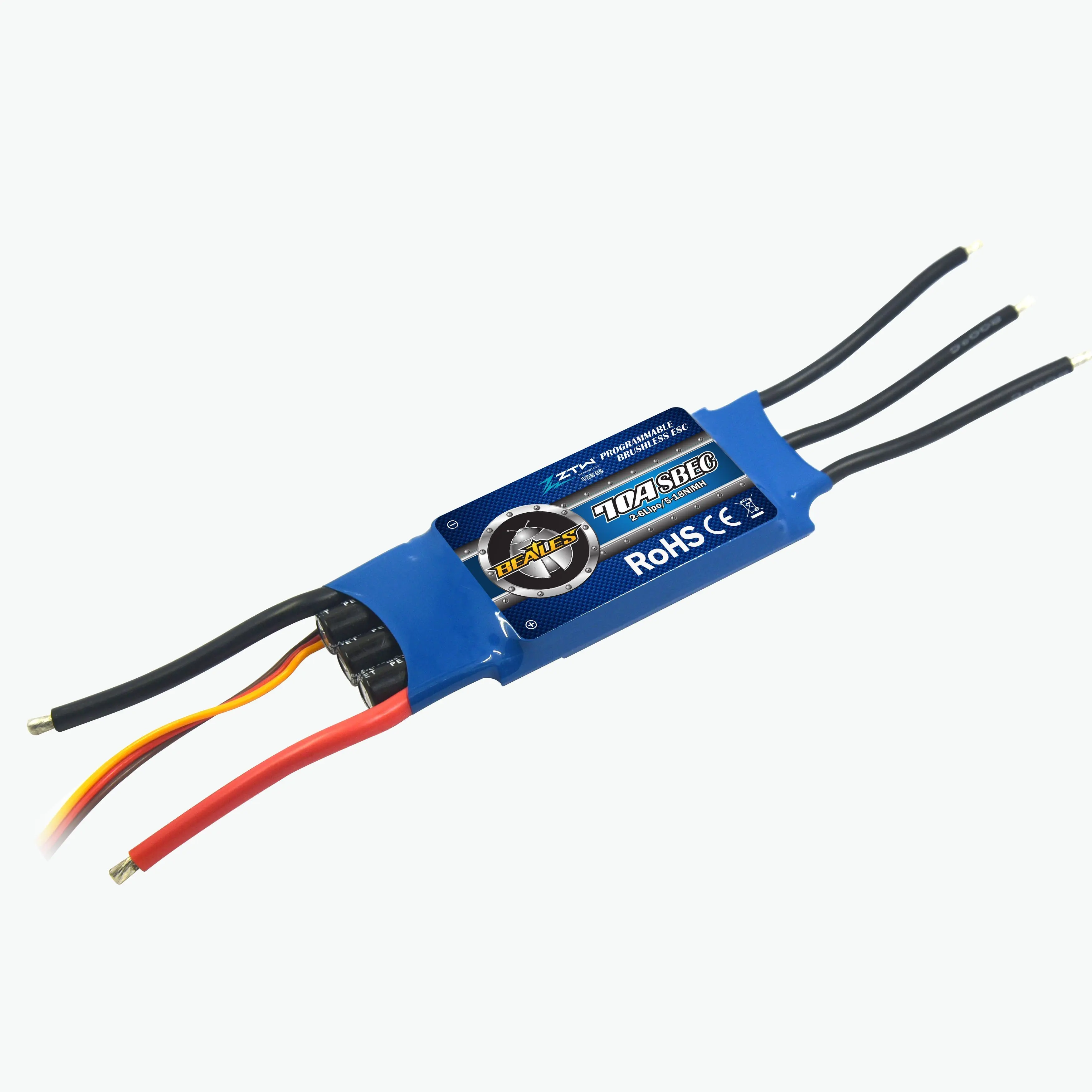 ZTW Beatle Series 2-6s 20A 30A 40A 50A 60A 80A контроллер скорости ESC с Programe картой для радиоуправляемого дрона RC вертолета - Цвет: 70A