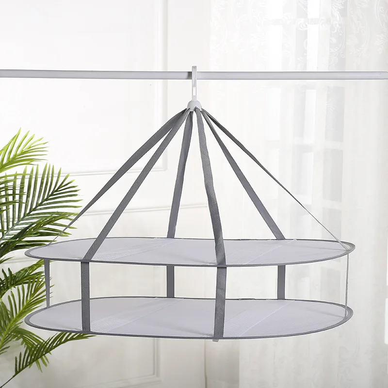 Бытовая корзина для белья сушилка свитеров плоская сетка дышащая Складная