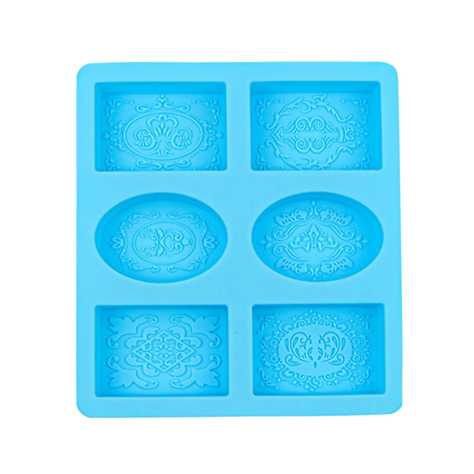 

6 ячеек, овальная квадратная силиконовая форма для мыла, формы для маффинов, формы для выпечки тортов
