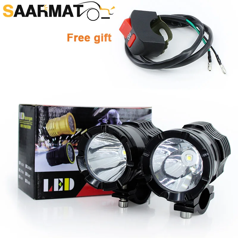 

LED Motorcycle bicycle Headlight fog lights bulb DRL lamp 12V 30W External Highlight Auxiliary driving lamp LED Motorbike 6000k