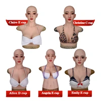 huge fake boobs plate silicone breast forms bodysuit realistic masks for transgender crossdresser transvestism dragqueen cosplay