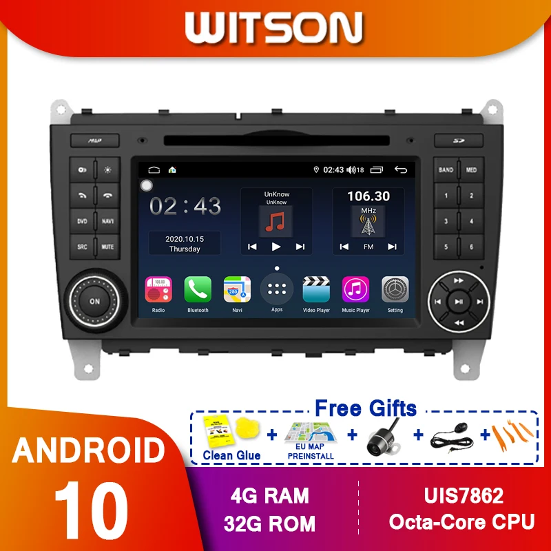 WITSON S300 Восьмиядерный аудио стерео Android 10 0 автомобильный dvd gps плеер для CLK W209 (2004 2011)