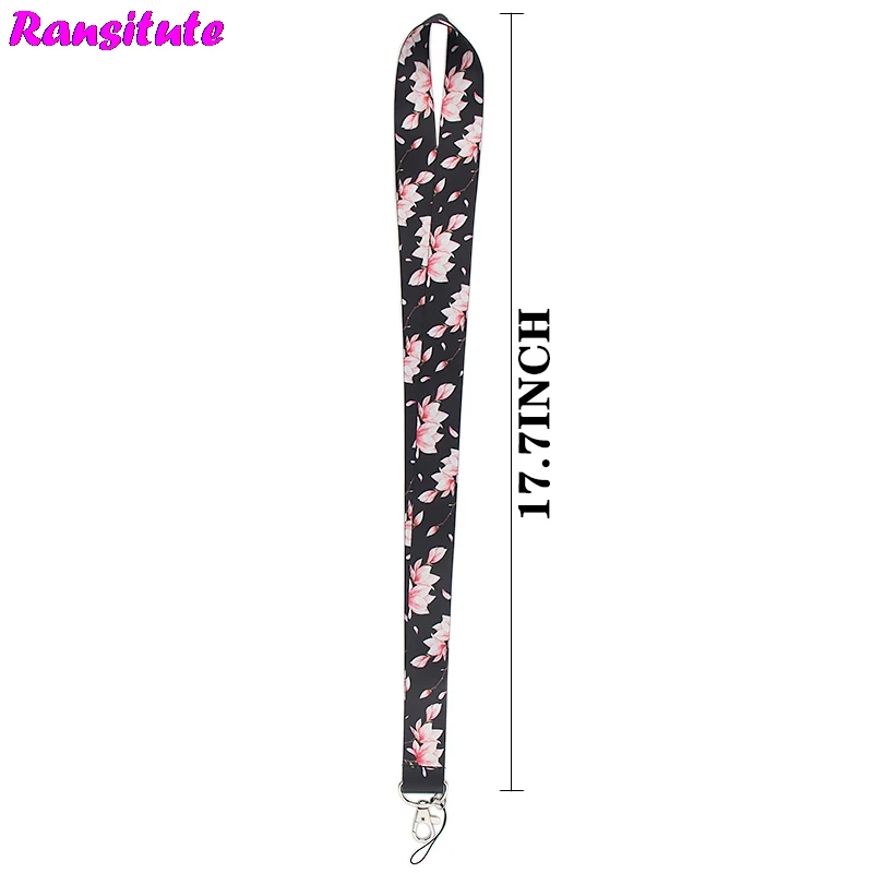 Брелок R571 с цветком вишни шнурок для ключей идентификационная карта ремень