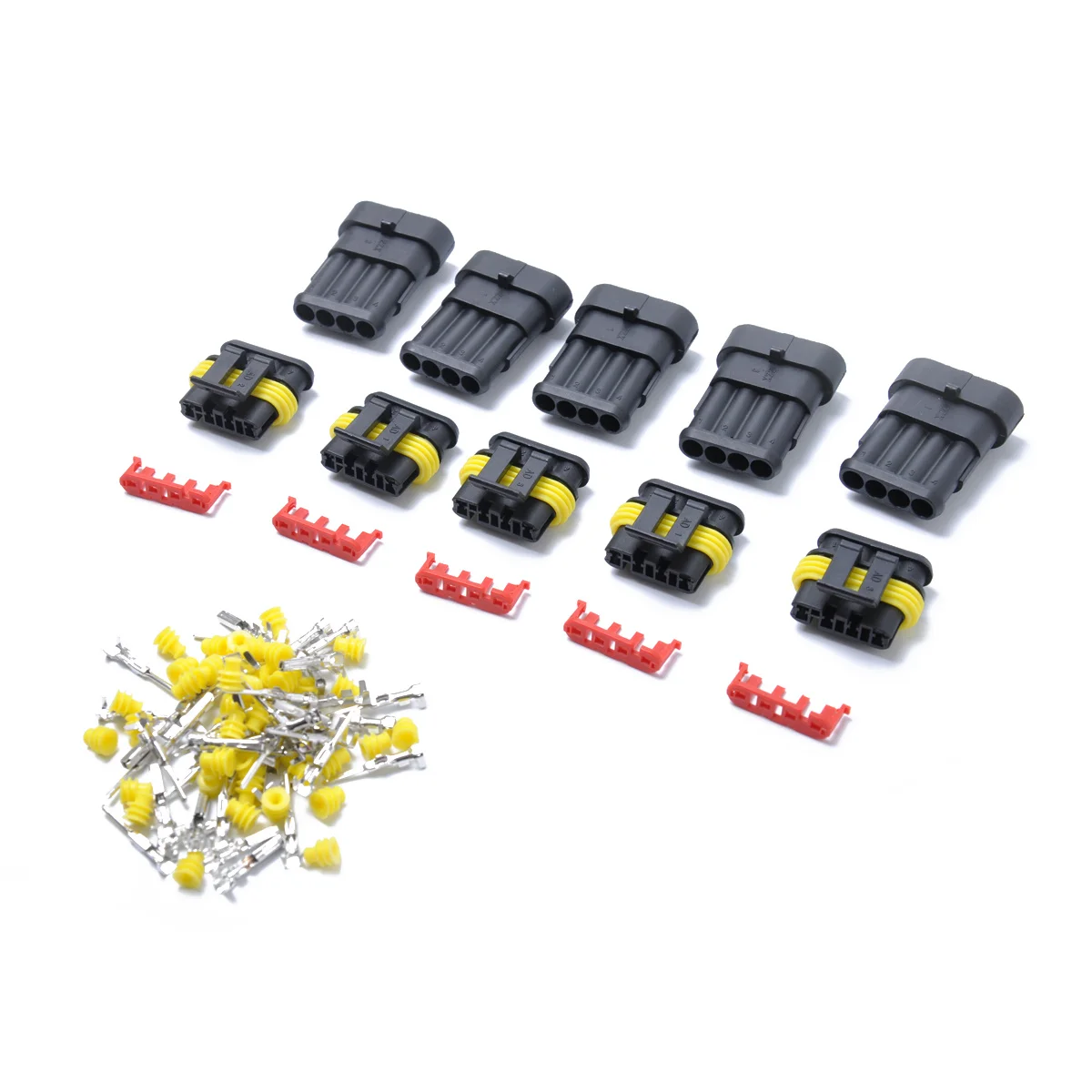 

Автомобильные аксессуары, 10 комплектов, 4-контактный Водонепроницаемый коннектор для электрического провода, автомобильный комплект
