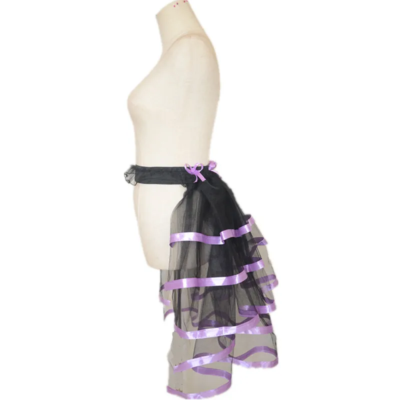 Фатиновая юбка Burlesque черная сетчатая накидка в стиле стимпанк с многоярусными