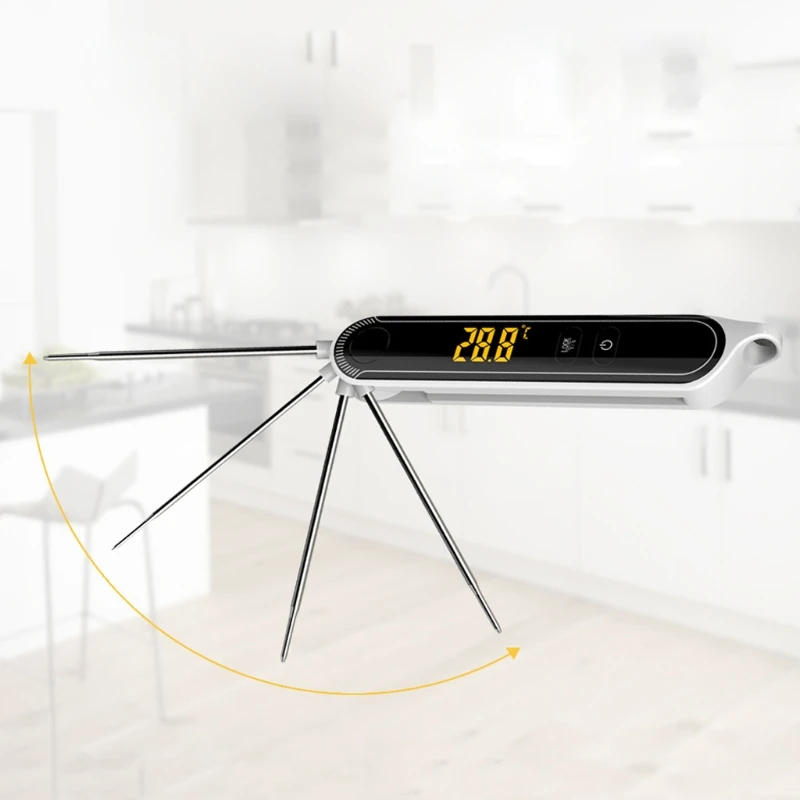 

Instant Read Meat Thermometer Digital Food Thermometer with Foldable Probe