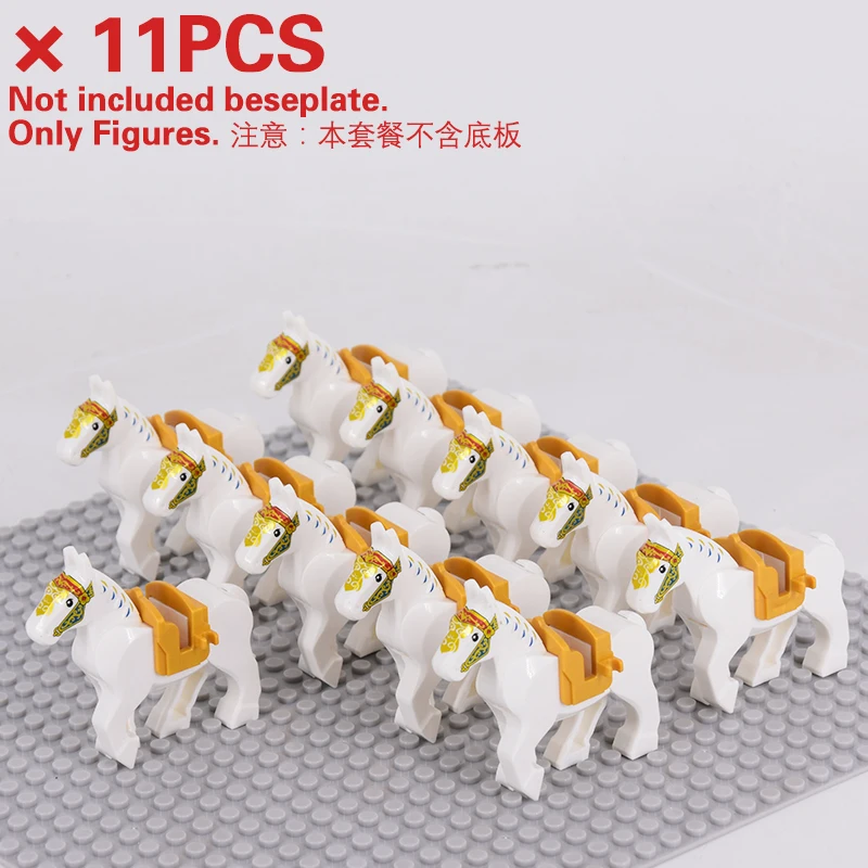 

City Animals Medieval Rome Horse Commander Spartan Knights MOC Toys Castle Figure Buildings Blocks Bricks For Boys Gift