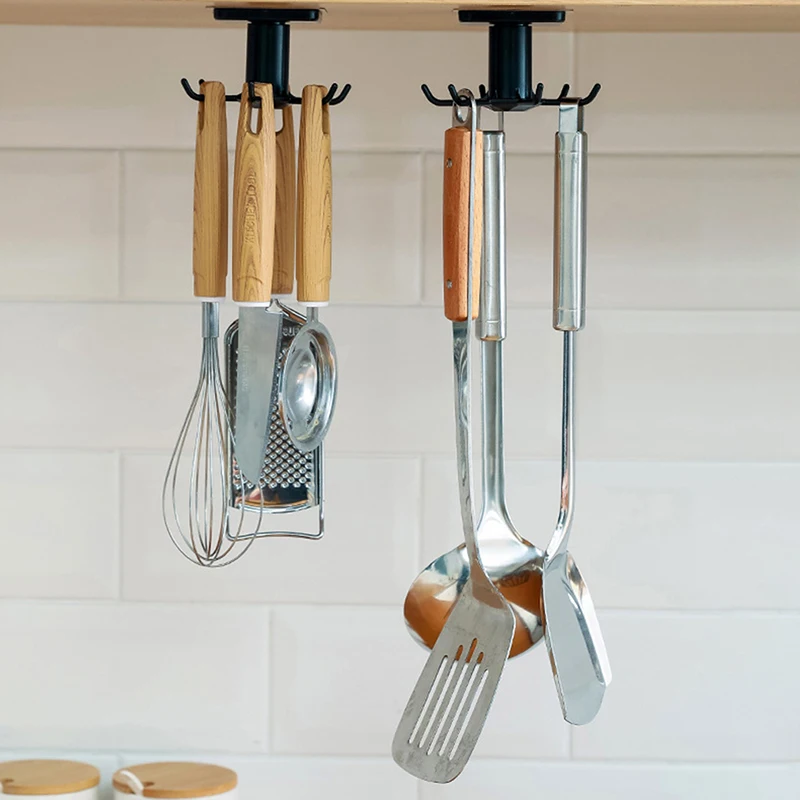 360 градусов вращающиеся кухонные крючки самоклеющиеся для дома настенный крюк