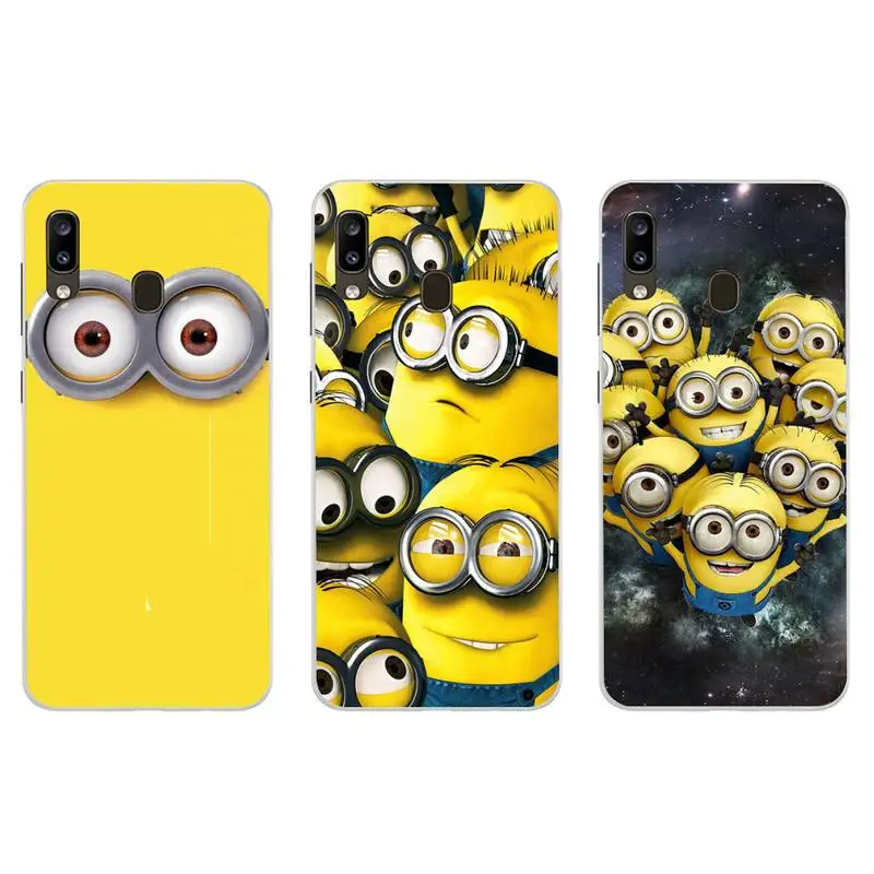 

Cute Cartoon Miniones Phone Case For PC-Samsung S5 S6 S7 S8 S9 S10 S20 S21 Edge Plus E Fe Lite Cover