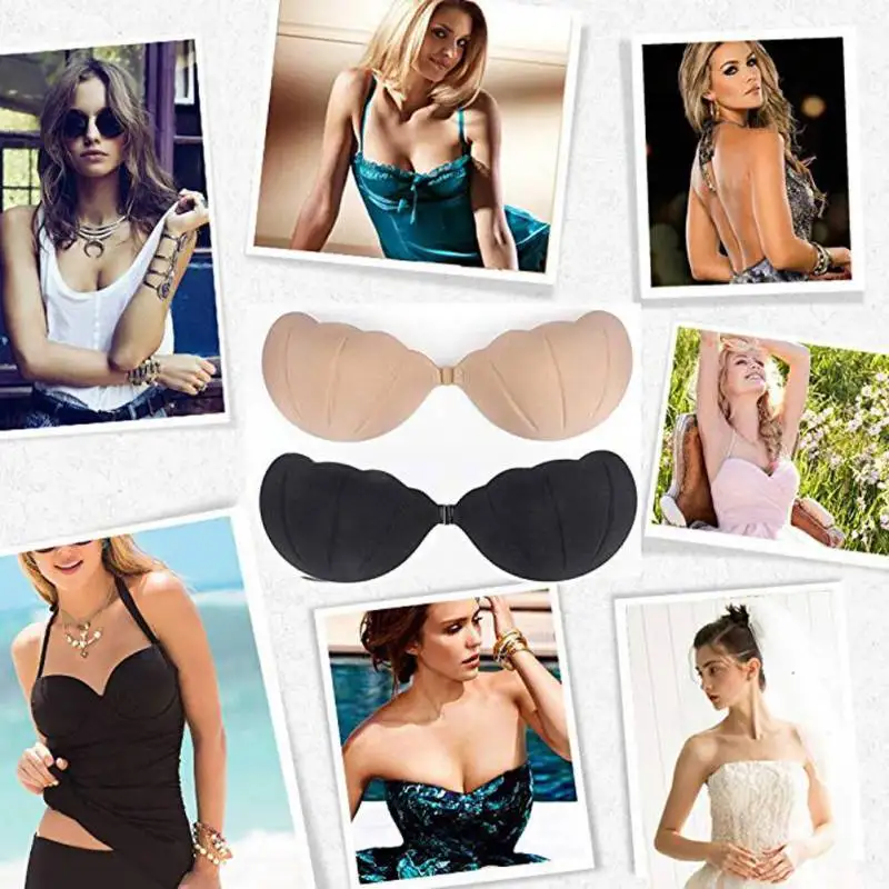 Силиконовые бюстгальтеры без бретелек с открытой спиной для женщин форма