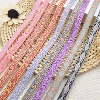 10yards 1 4cm width vintage classical floral jacquard ribbon lace for diy handmade sewing fabric trim