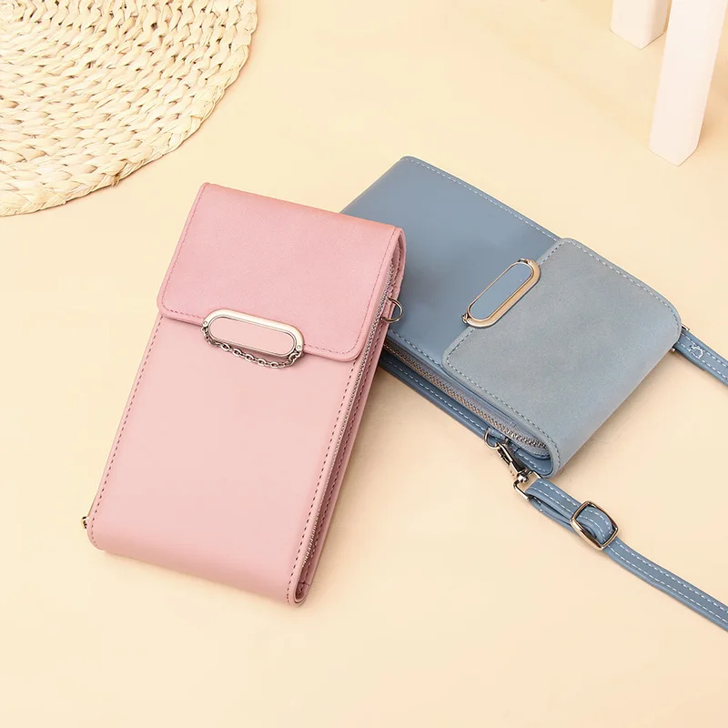 

2020 Women Messenger Bag Small Pu Leather Phone Bag with Several Pockets Multi Use Long All Match Girls Cluth Purse Cards Bag