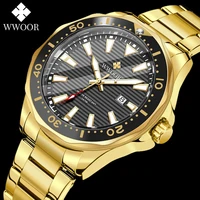 fashion watch for men wwoor top brand luxury gold black waterproof sport date men quartz wristwatch male clock relogio masculino