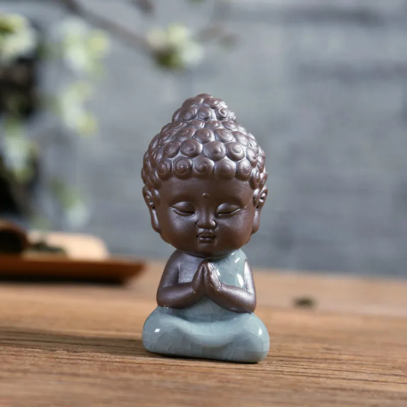Статуя Будды высокого качества статуя Декор монах чай питомцы автомобильные