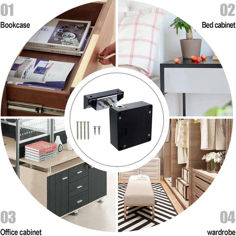 Замок для шкафа с RFID-датчиком невидимый смарт-замок поддержкой Bluetooth выдвижными