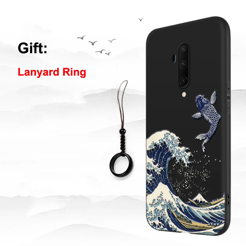 Fish Для OnePlus 7T Pro 7T чехол 3D Рисунок тисненый Матовый Мягкий противоударный чехол LICOERS Официальный чехол для Oneplus7 1+ 7t Funda Shell - Цвет: Fish