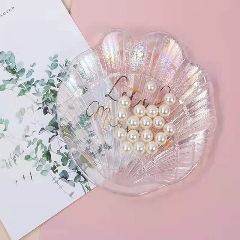 Кристаллический стеклянный лоток для демонстрации ногтей русалка накладные