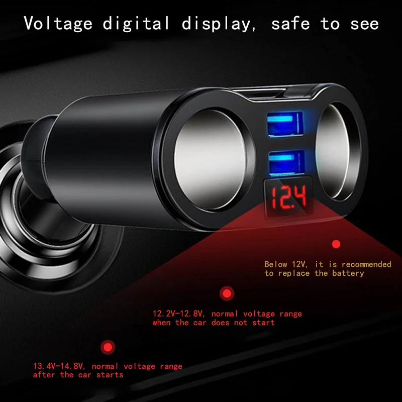 

Двойное зарядное устройство USB, 2-сторонний разветвитель, адаптер постоянного тока 5 в 3,1 А