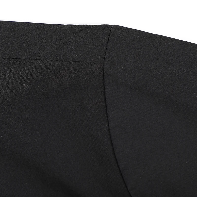 Мужская блуза на пуговицах с длинным рукавом размера плюс Черная Спортивная