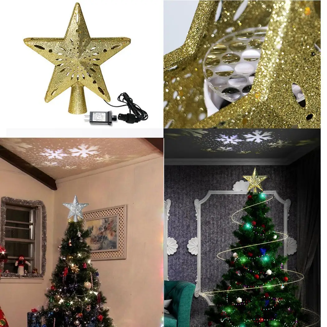 Рождественский светильник дерево топ светодиодный в форме звезды США ЕС