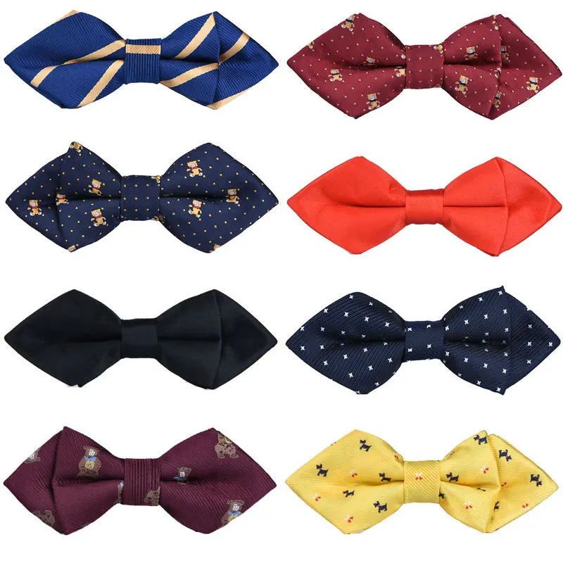 Fashion Sharp Corner Kids Bow Tie Children's Accessories Stage Bow Tie Kids Gift Bowties Colorful Butterfly Pet Bowtie Tuxedo